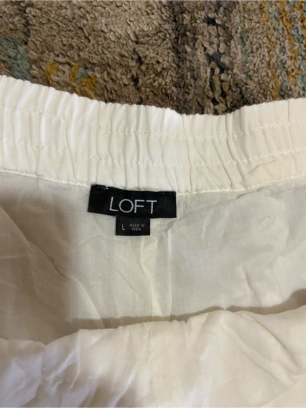 Loft Large White Lace Trim Shorts - Picture 3 of 4